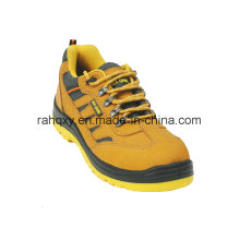 Sports Style Nubuck Leather & Oxford Fabric Safety Shoes (HQ08003)